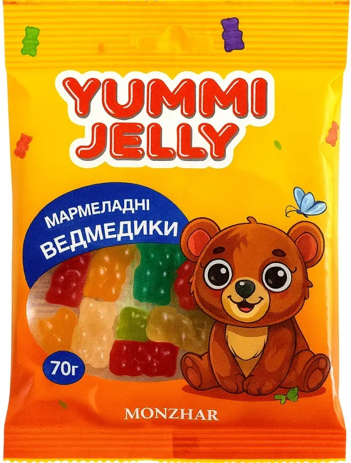 Желейні цукерки Yummy Jelly Ведмежата, 70 г