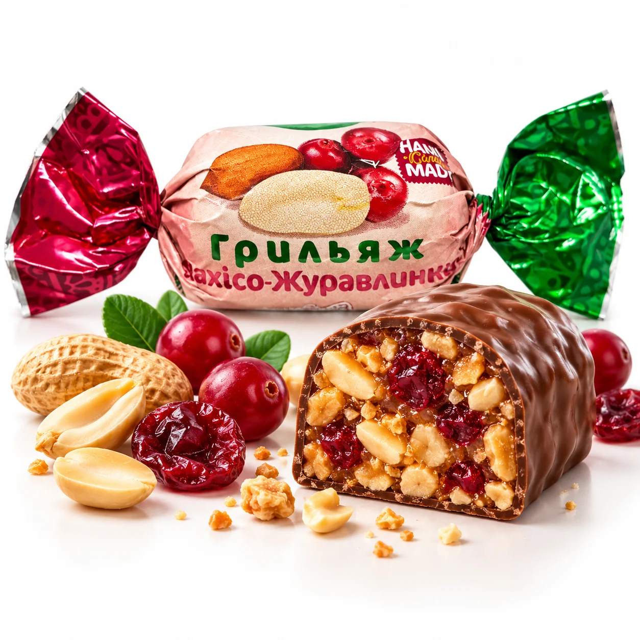 Цукерки Грильяж Арахіс-Журавлина