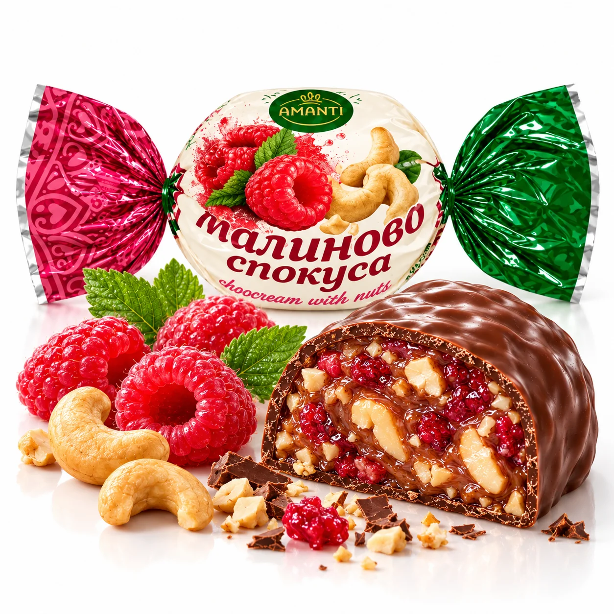Цукерки Малинова спокуса